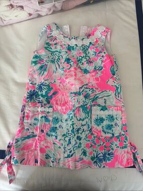 Lilly Pulitzer Pink & Teal Floral Tank Dress